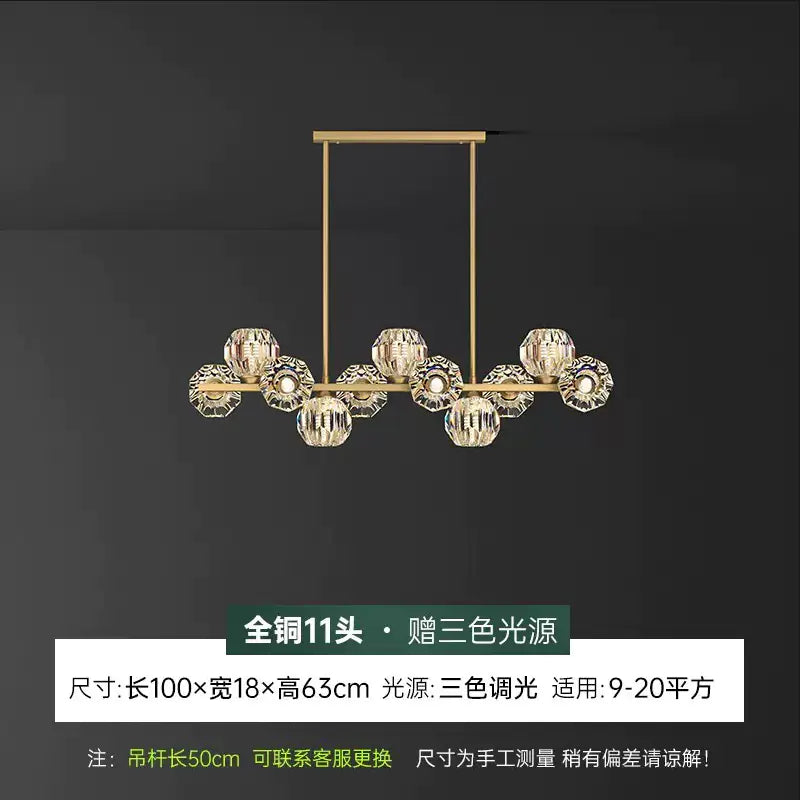 Elegant Nordic Copper Chandelier