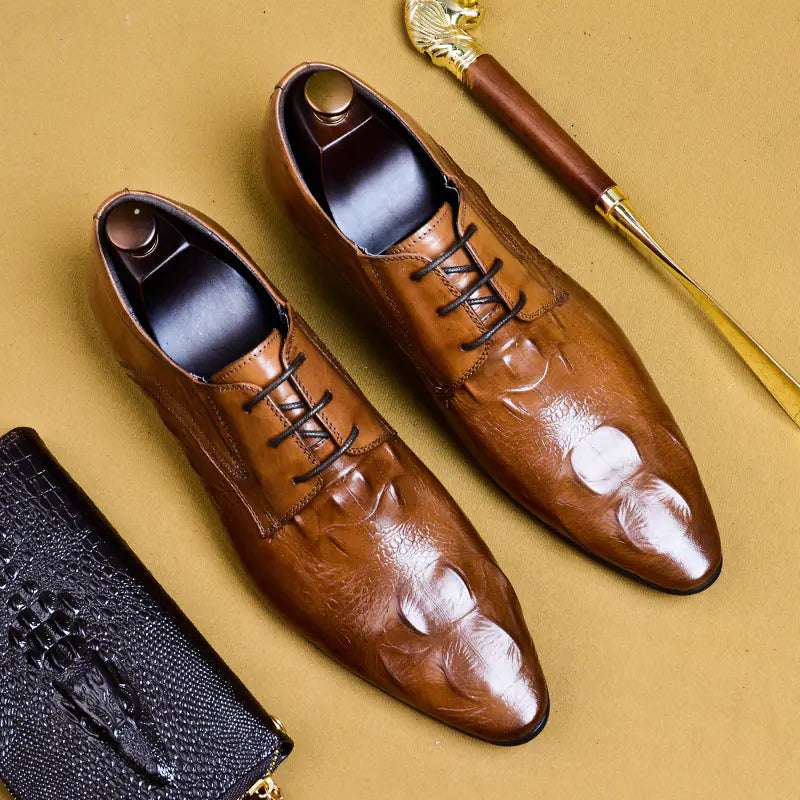 Executive Pointed Leather Oxfords