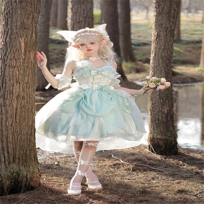 Elegant Sandy Rose Princess Gown