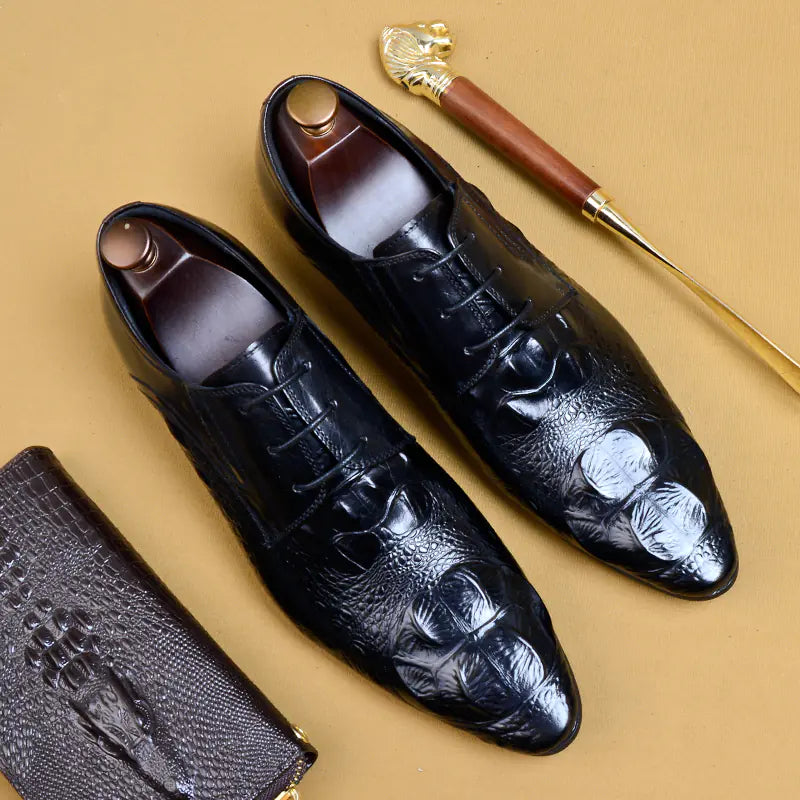 Executive Pointed Leather Oxfords