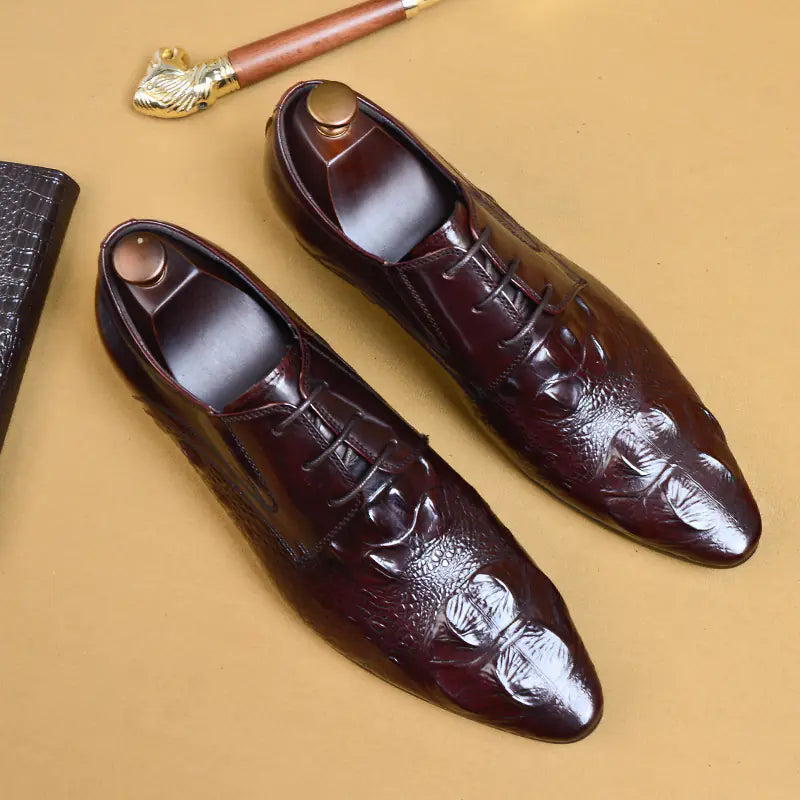Executive Pointed Leather Oxfords