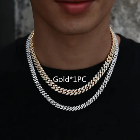 Sterling Silver Zircon Hip-Hop Necklace