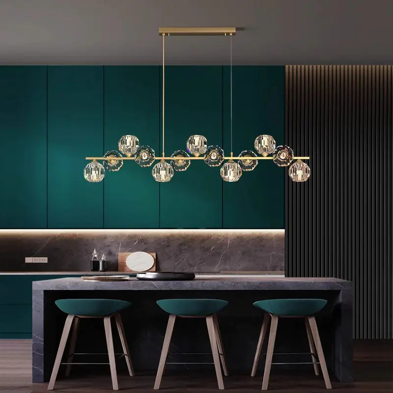 Elegant Nordic Copper Chandelier