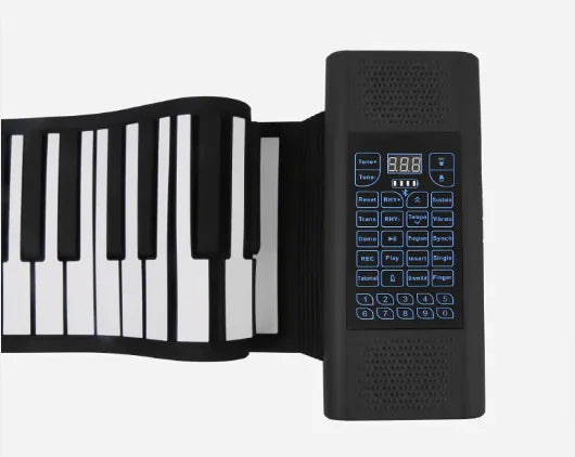 Elegant Portable 88-Key Roll-Up Piano