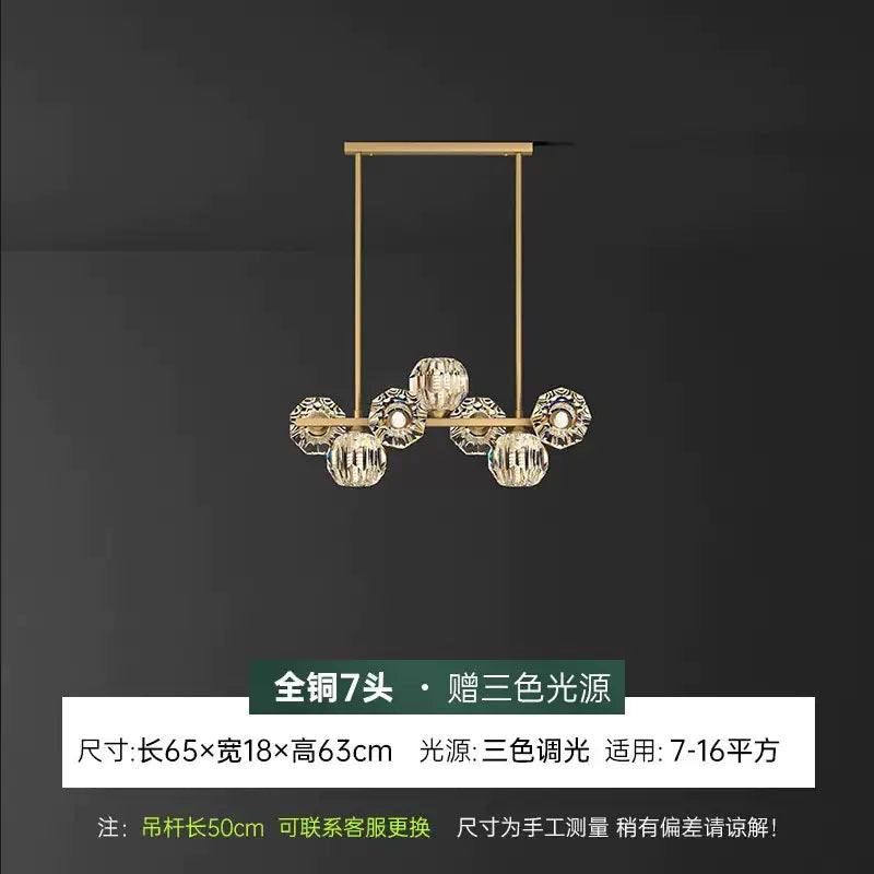 Elegant Nordic Copper Chandelier