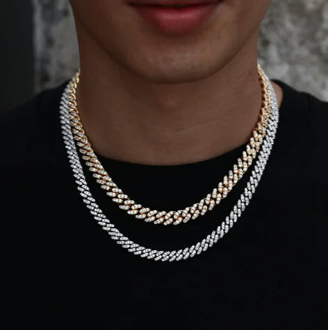 Sterling Silver Zircon Hip-Hop Necklace