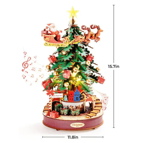Elegant Christmas Melody Tree Music Box