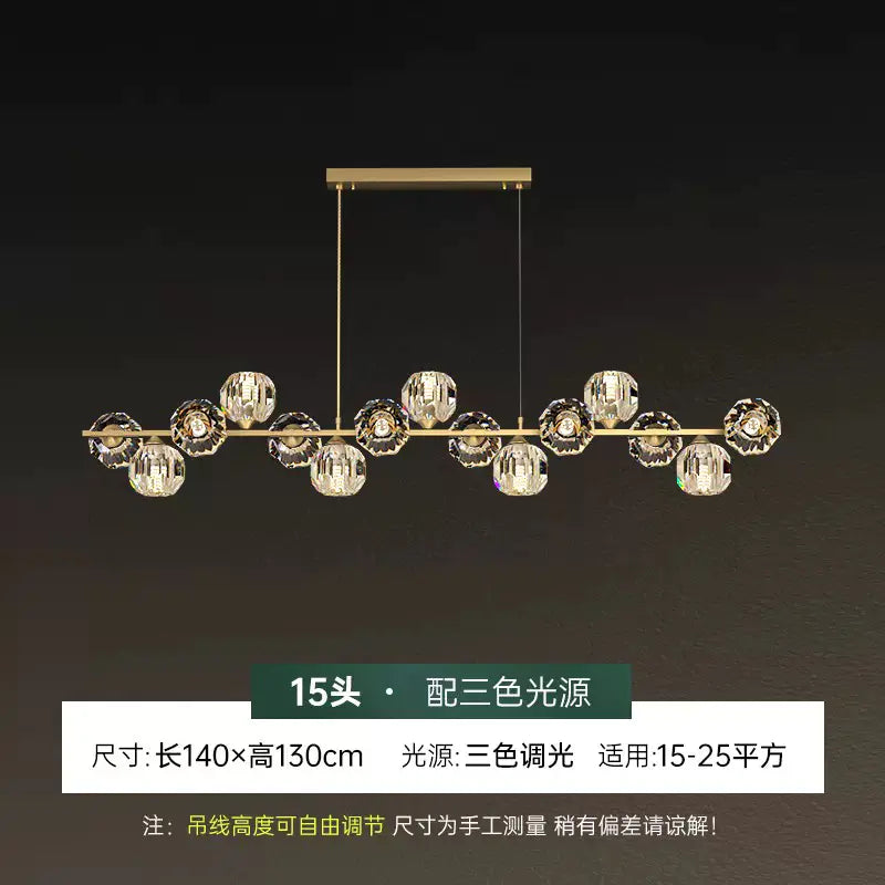 Elegant Nordic Copper Chandelier