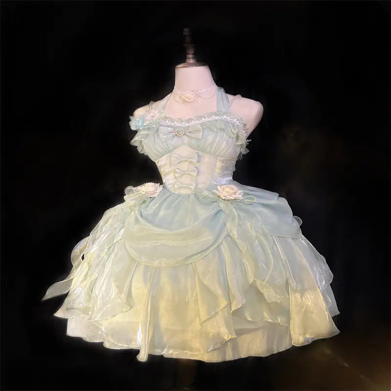 Elegant Sandy Rose Princess Gown