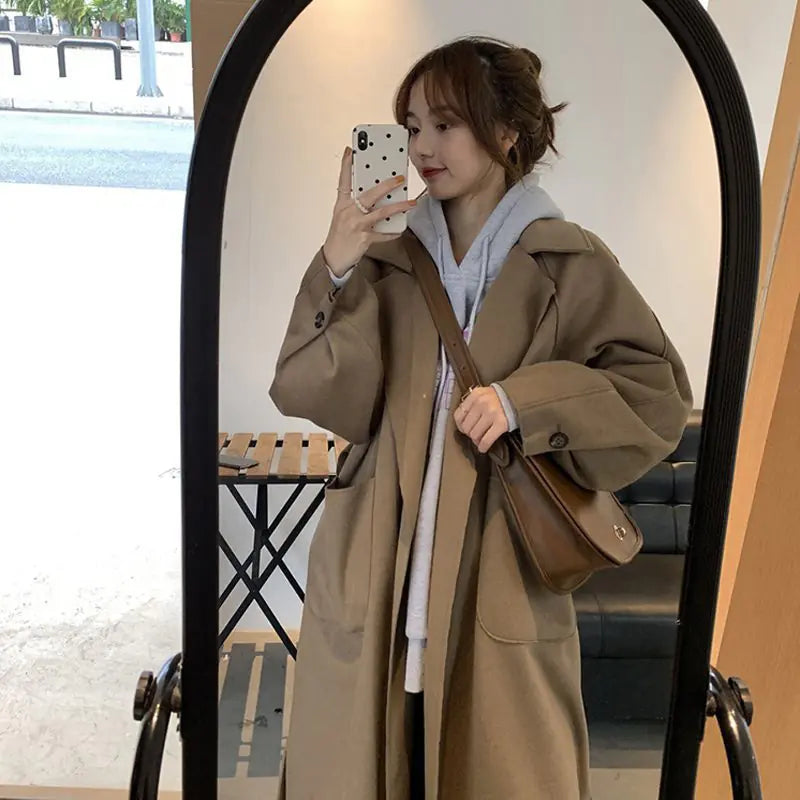 Elegant Women's Woolen Winter Coat