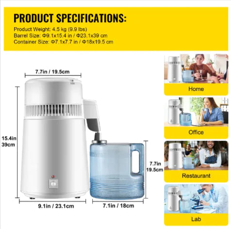 4L Elite Stainless Steel Water Distiller